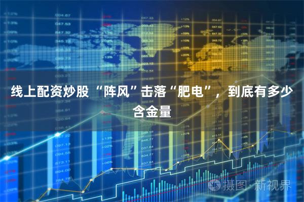 线上配资炒股 “阵风”击落“肥电”，到底有多少含金量